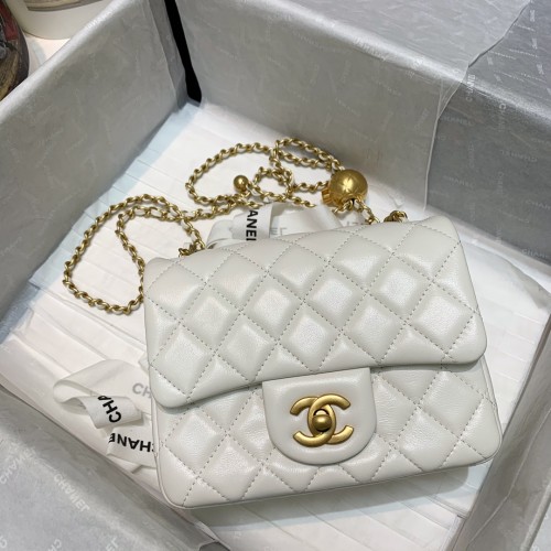 Chanel 2021 Pearl Crush Mini Square Flap Bag