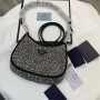 Prada Crystal-Embellished Cleo Shoulder Bag