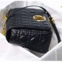Dior Women CD Lagre Dior Caro Bag Black Supple Cannage Calfskin