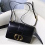 Dior 30 Montaigne Calfskin Bag Black