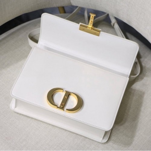 Dior 30 Montaigne Box Bag Latte Box Calfskin