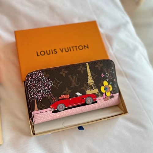 Louis Vuitton Monogram Christmas Animations Paris Zippy Wallet