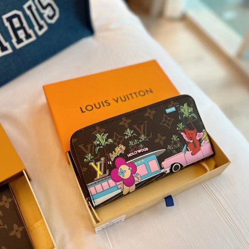 Louis Vuitton Monogram Christmas Animations Hollywood Zippy Wallet
