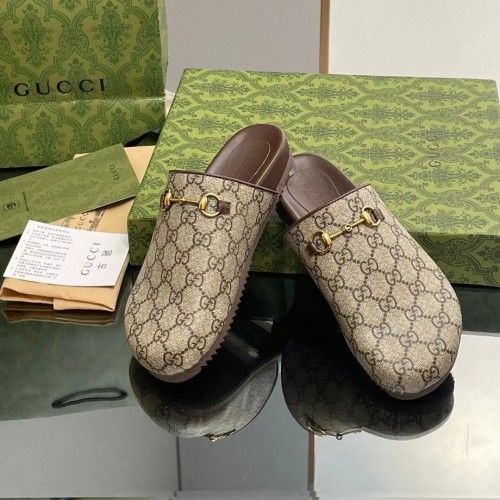 Gucci Women's GG Supreme Horsebit slipper