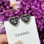 Chanel CC 24P Heart Stud Earrings