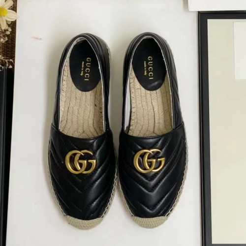 Gucci Leather espadrille with Double G