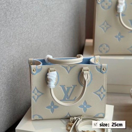 Louis Vuitton OnTheGo PM Latte/Candy Blue