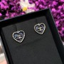 Chanel CC 24P Heart Stud Earrings