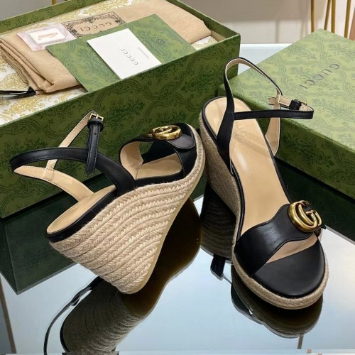 Gucci Aitana Espadrille Wedge Sandal