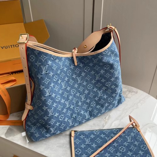 Louis Vuitton CarryAll MM Denim Blue